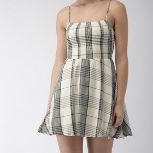 Forever 21 plaid smocked mini dress